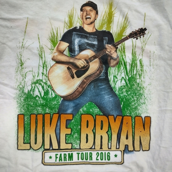 Luke Bryan Farm Tour 2016 Short Sleeve T Shirt Medium - Picture 2 of 6
